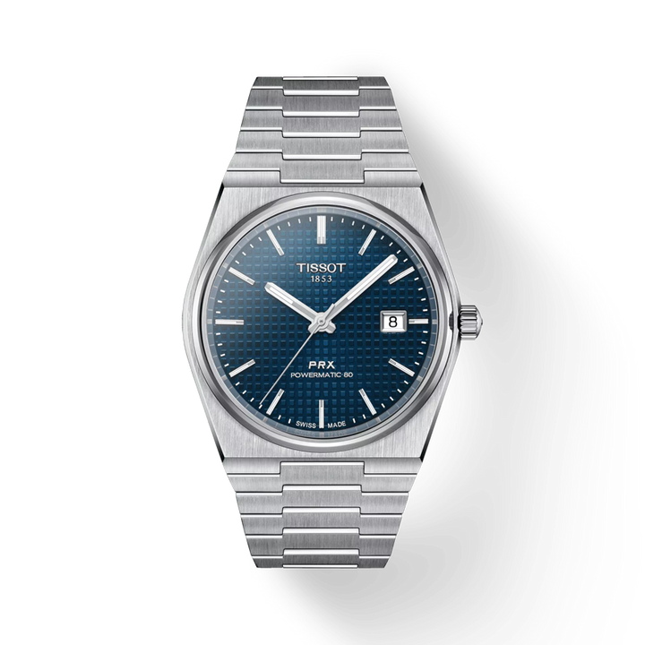 Tissot Watch: Blue Tissot PRX Powermatic 80