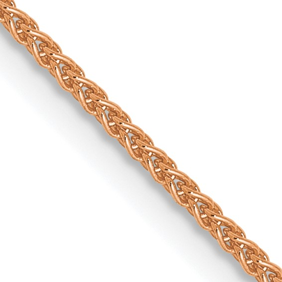 14K Rose Gold 16" 1 mm  Wheat