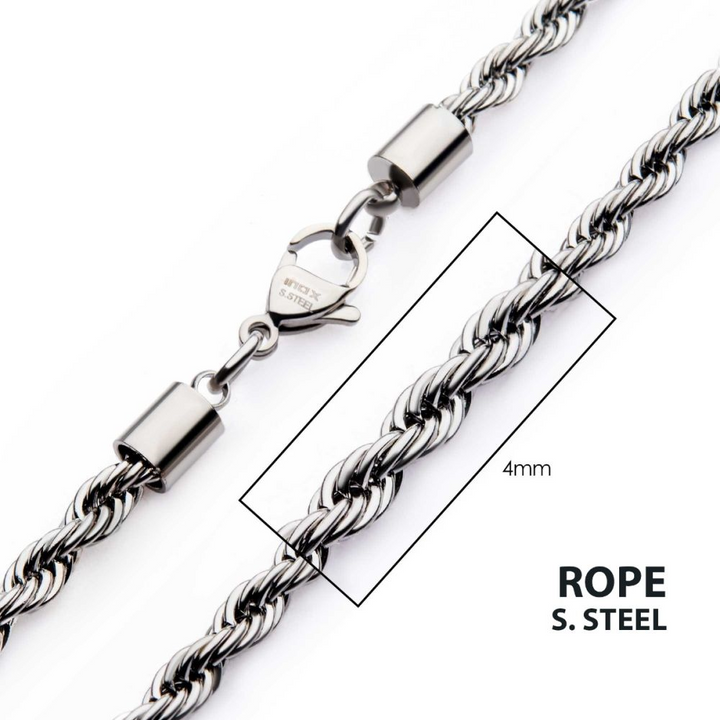4mm Steel Rope 20in Chain Necklace