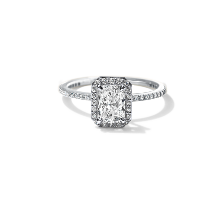 14K Gold Accented Halo Engagement Ring 0.11 CTW