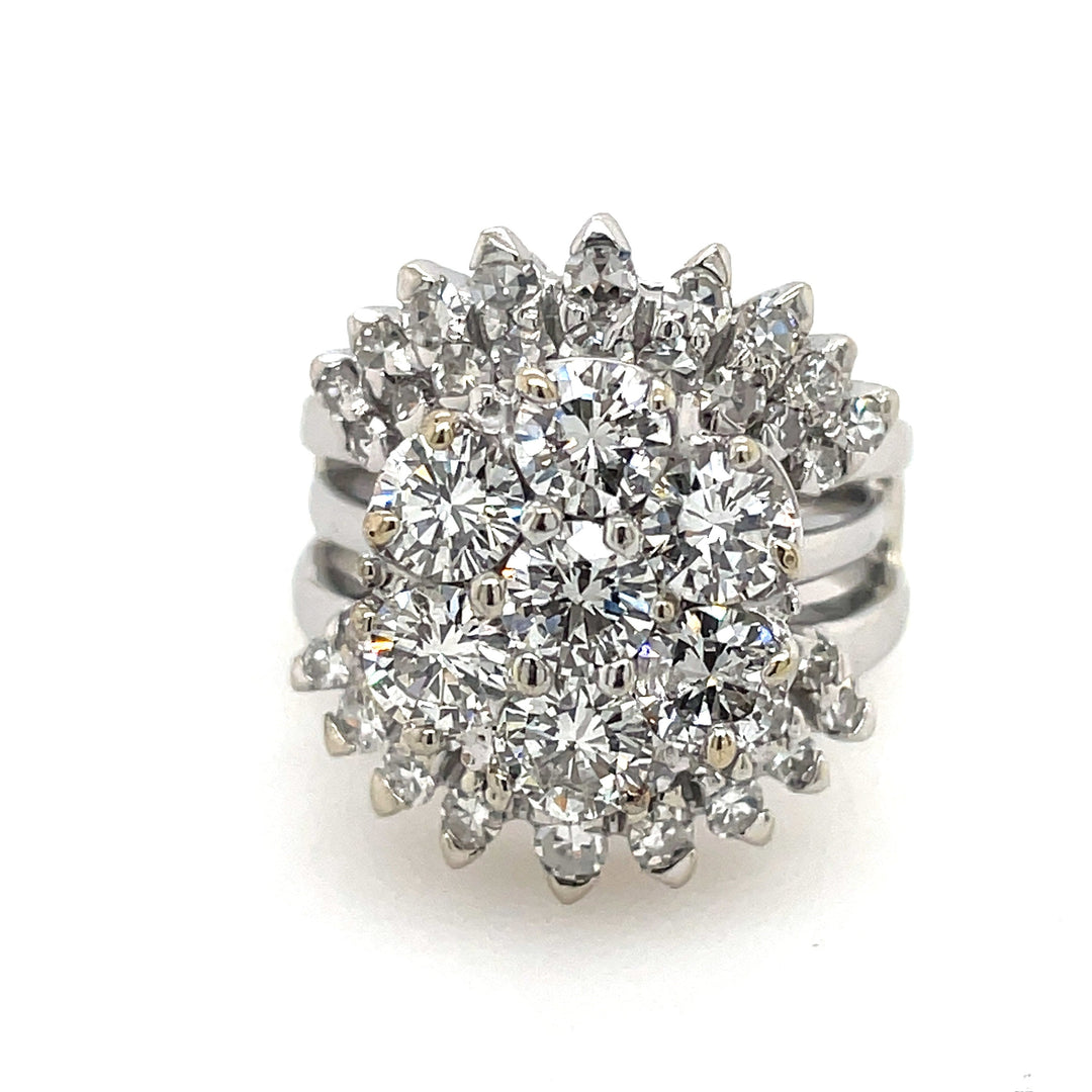 14K White Gold Floral Inspired 3CTW Diamond Bridal Set