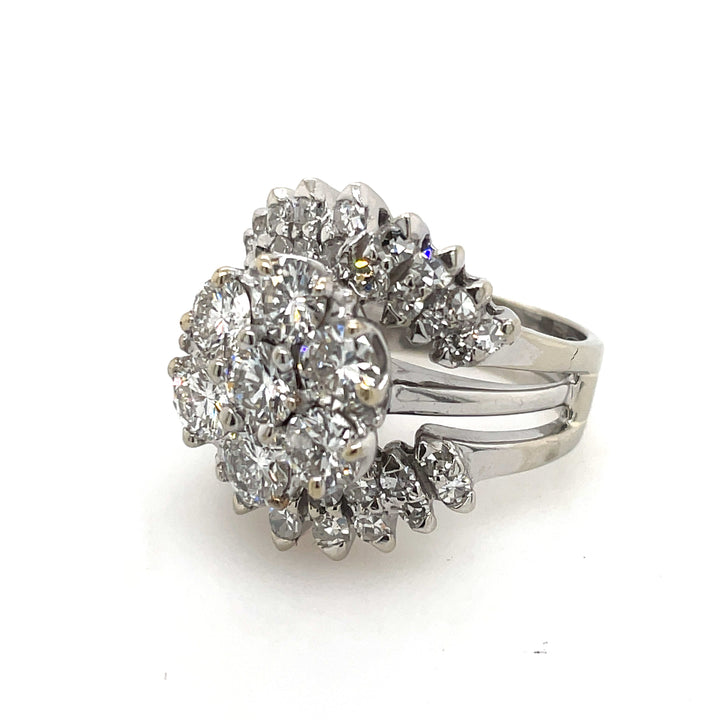 14K White Gold Floral Inspired 3CTW Diamond Bridal Set