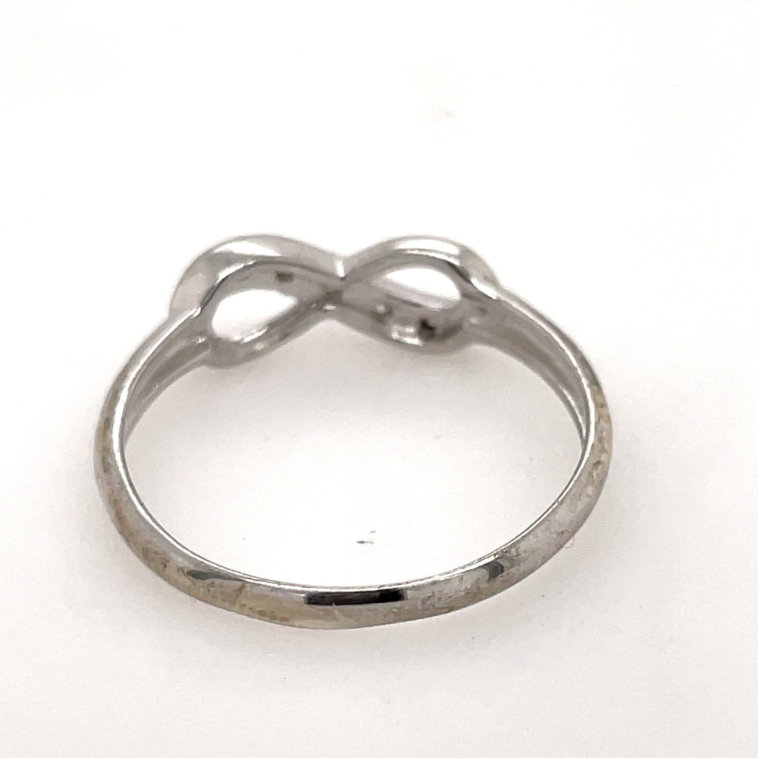 Sterling Silver and Diamond Infinity Ring