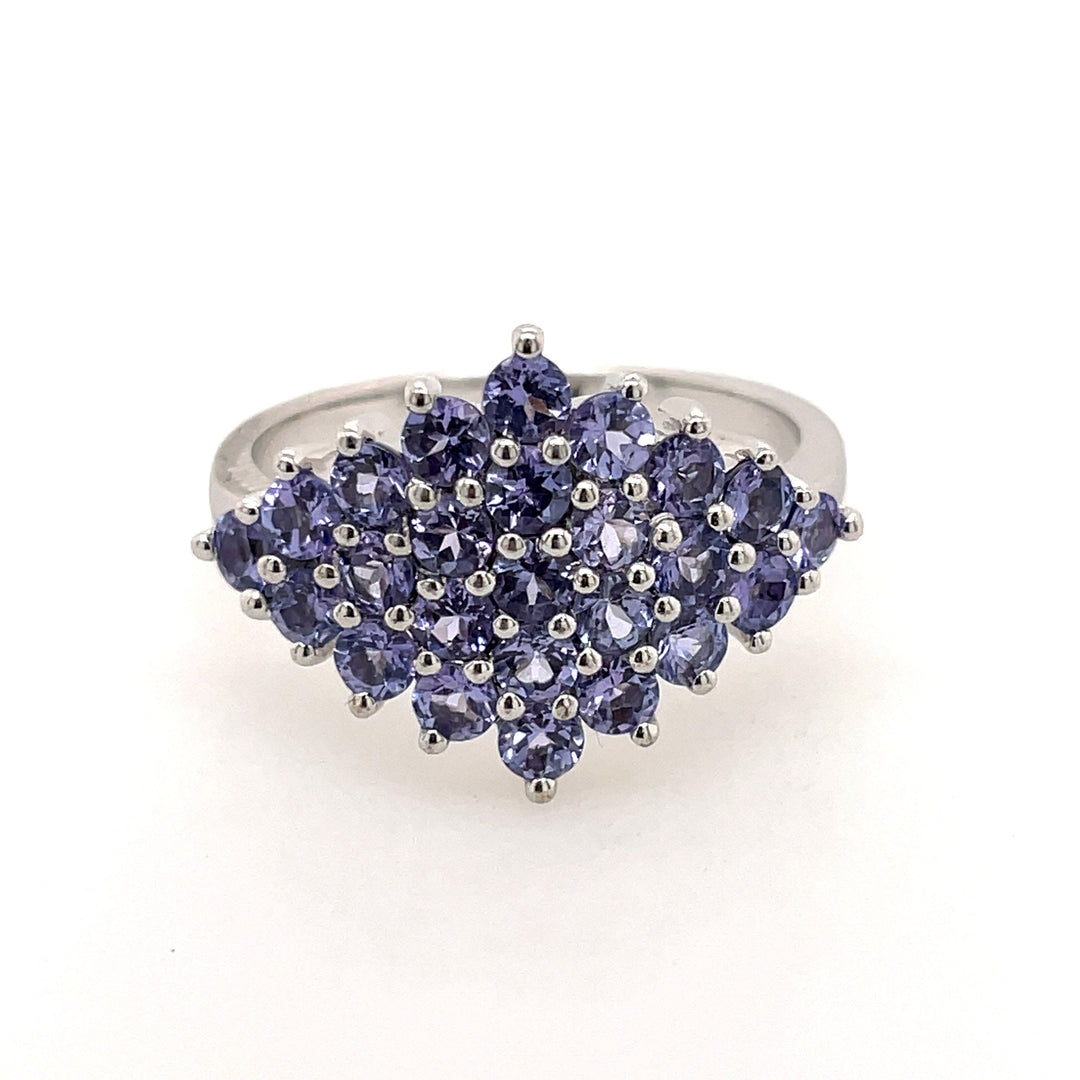 Sterling Silver Iolite Cluster Fashion Ring