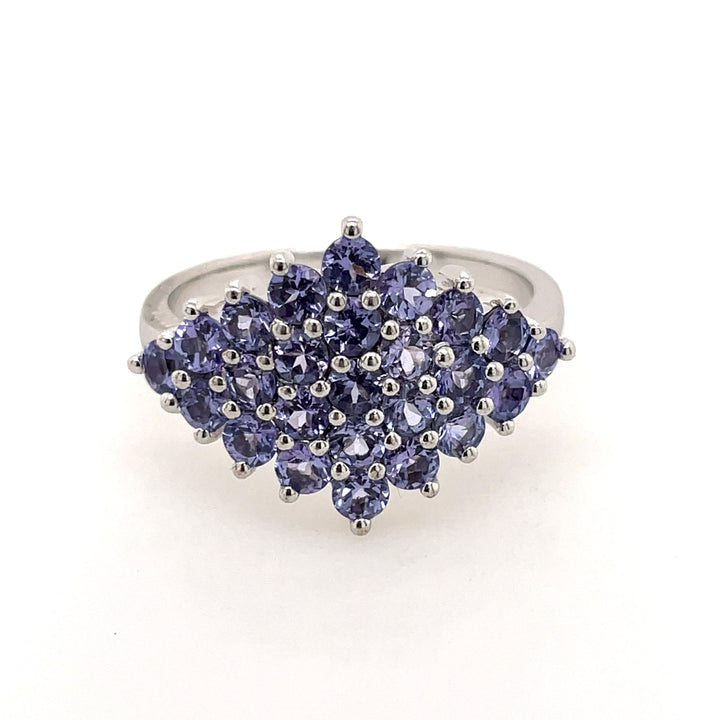 Sterling Silver Iolite Cluster Fashion Ring