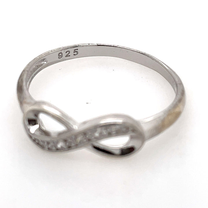 Sterling Silver and Diamond Infinity Ring