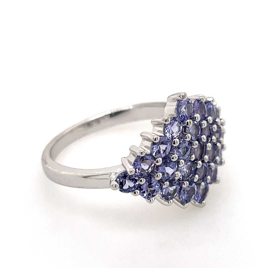 Sterling Silver Iolite Cluster Fashion Ring