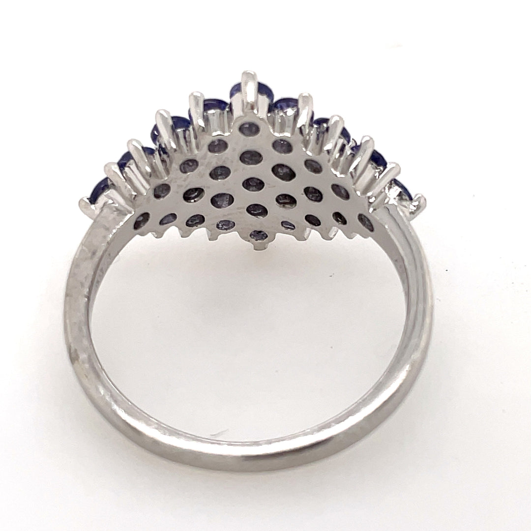 Sterling Silver Iolite Cluster Fashion Ring