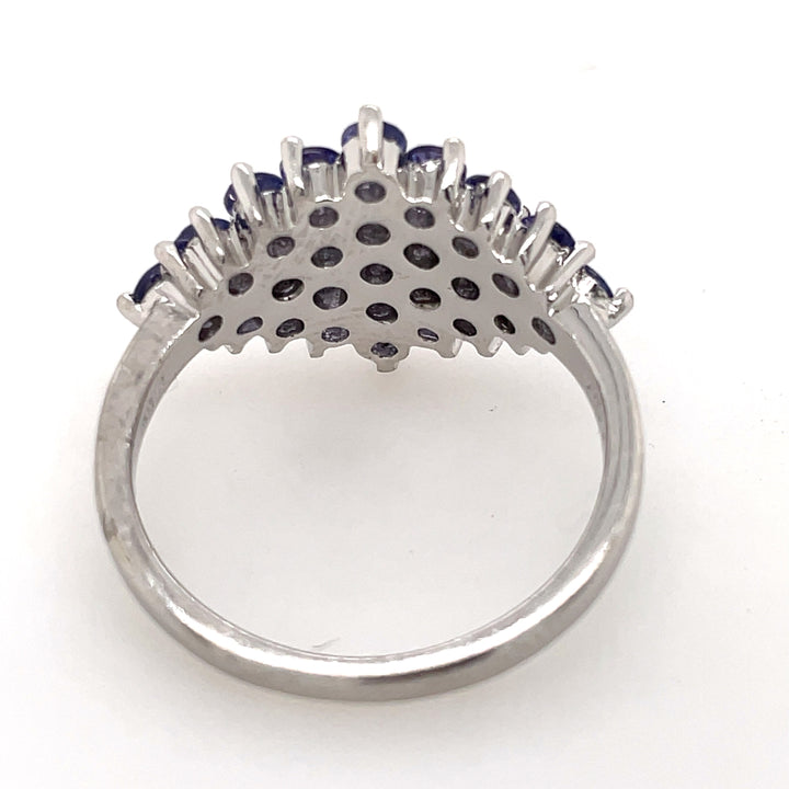 Sterling Silver Iolite Cluster Fashion Ring