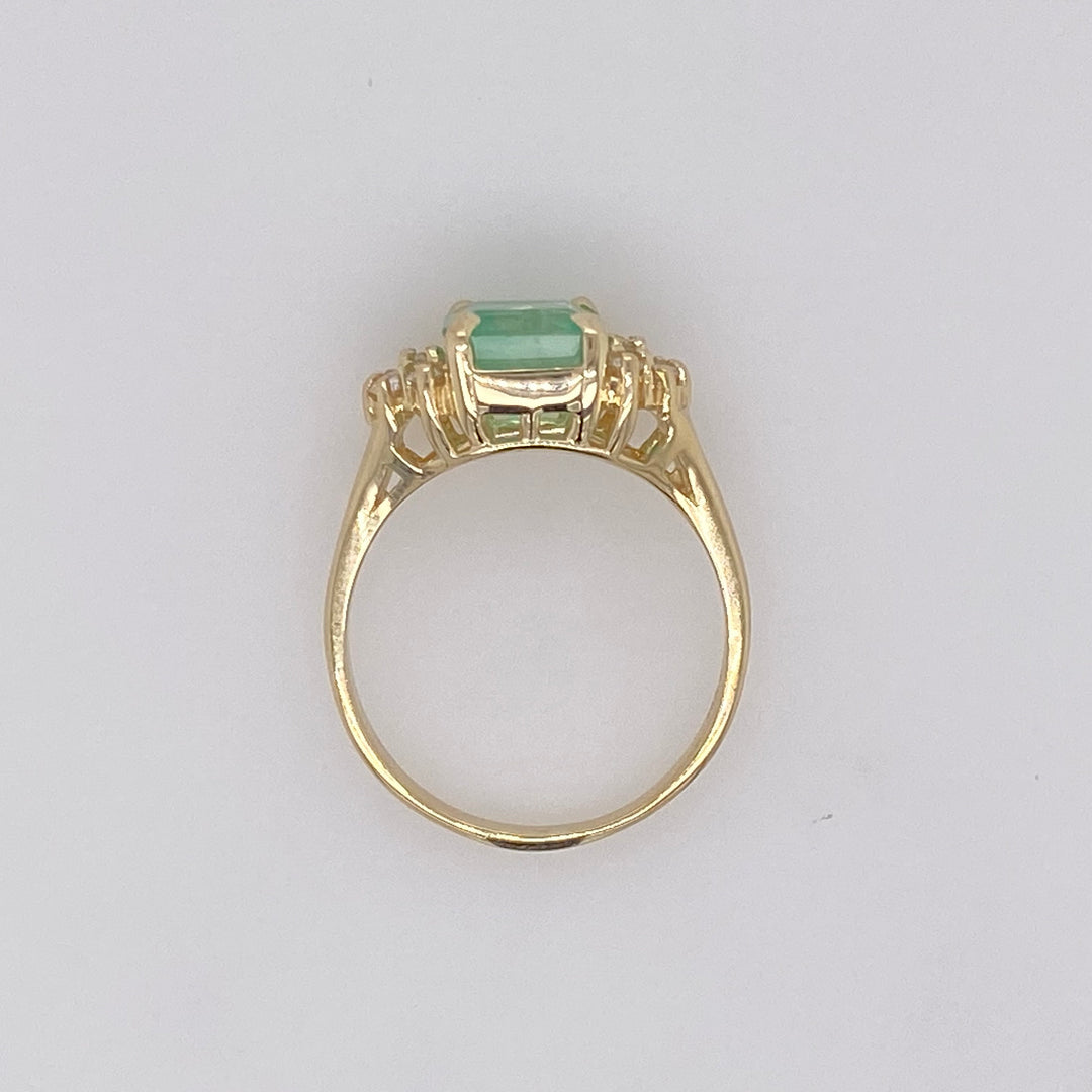 Sea Green Emerald Ring