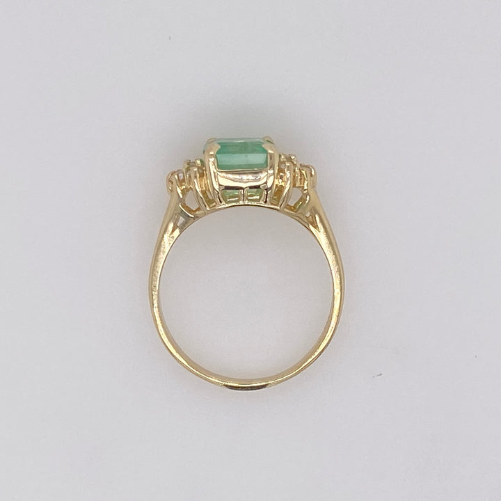 Sea Green Emerald Ring