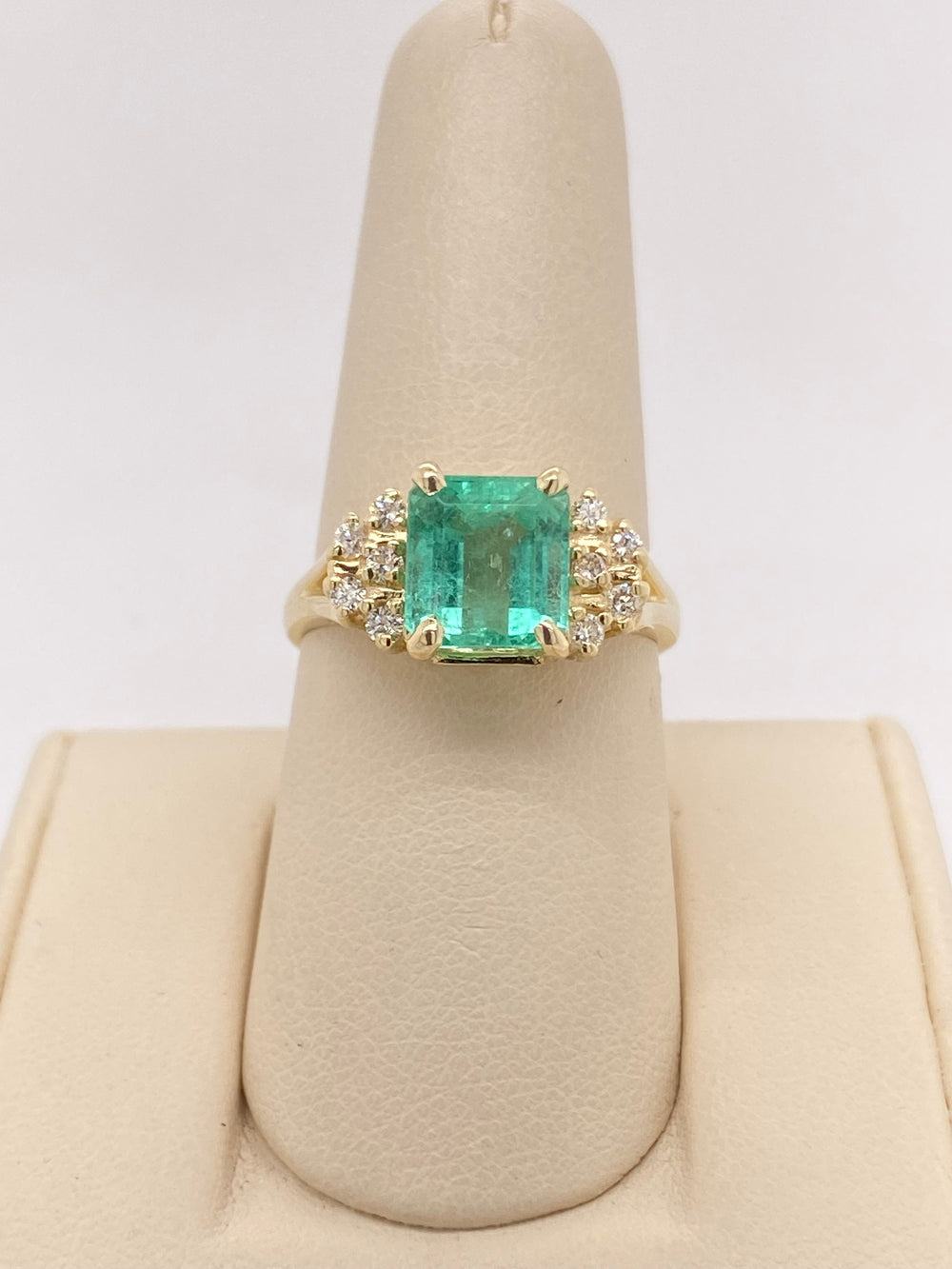 Sea Green Emerald Ring