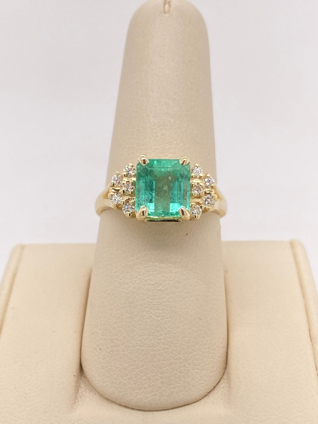 Sea Green Emerald Ring