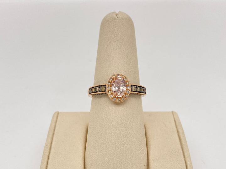 14K Rose Gold Oval Morganite ring