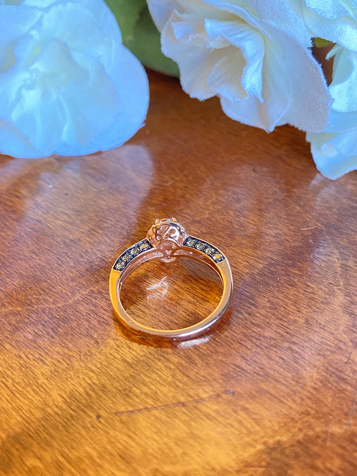 14K Rose Gold Oval Morganite ring