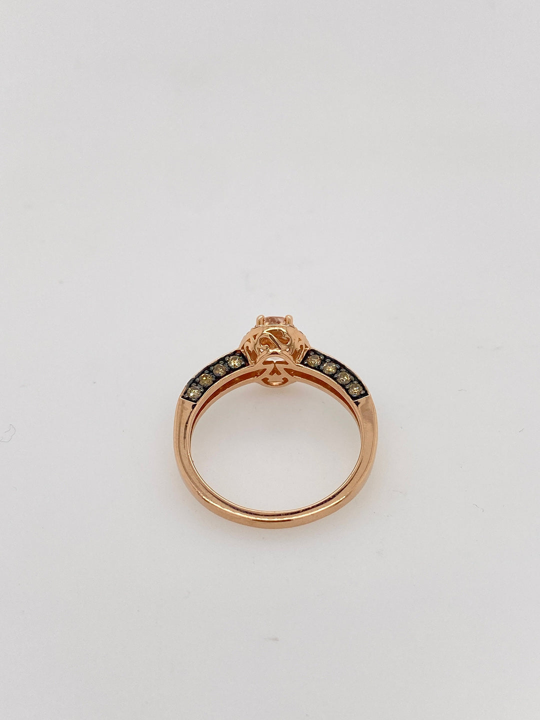 14K Rose Gold Oval Morganite ring