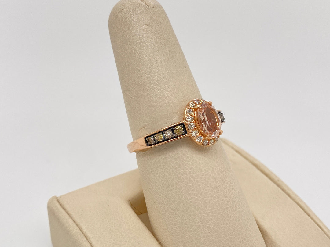 14K Rose Gold Oval Morganite ring