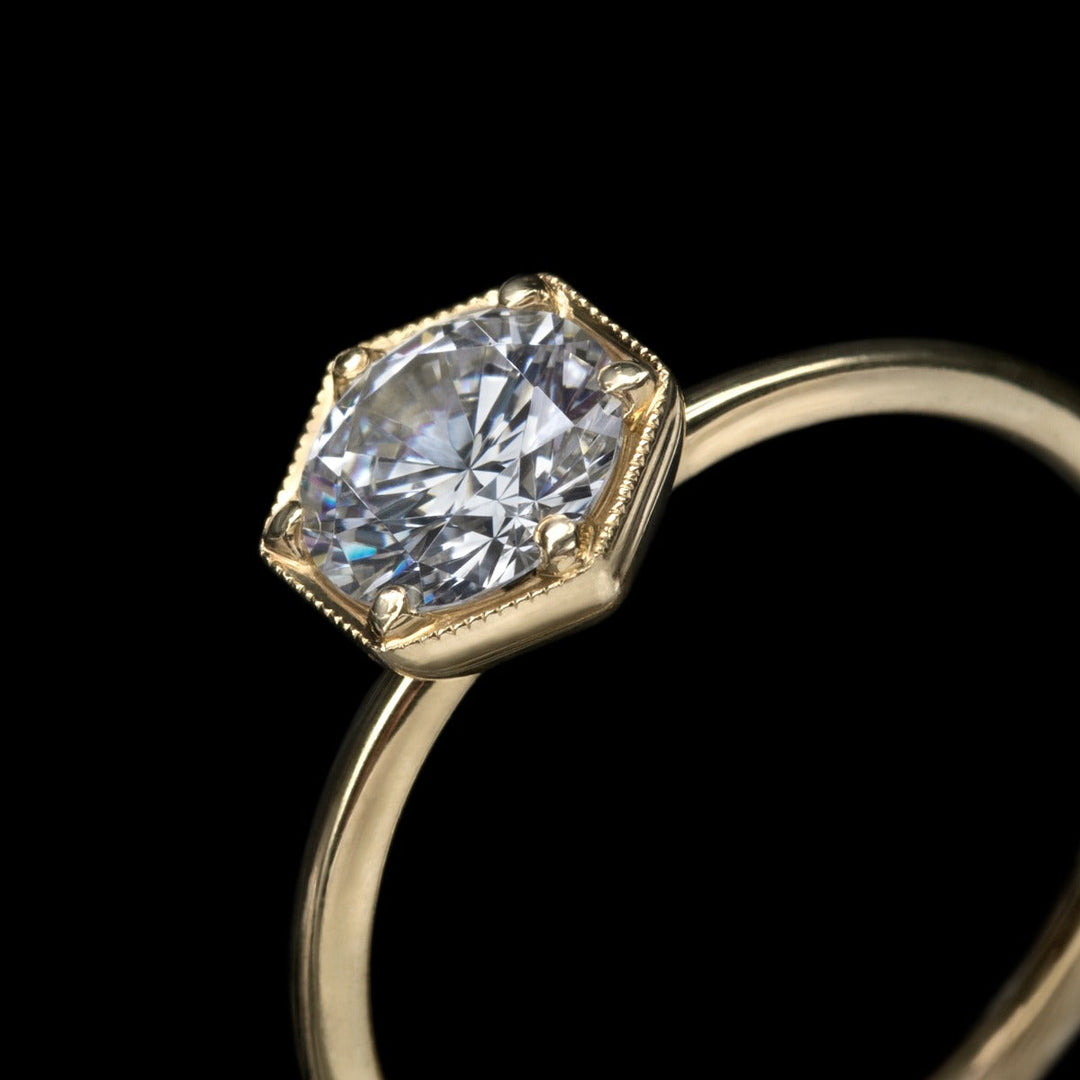18k Gold Solitaire Engagement Ring