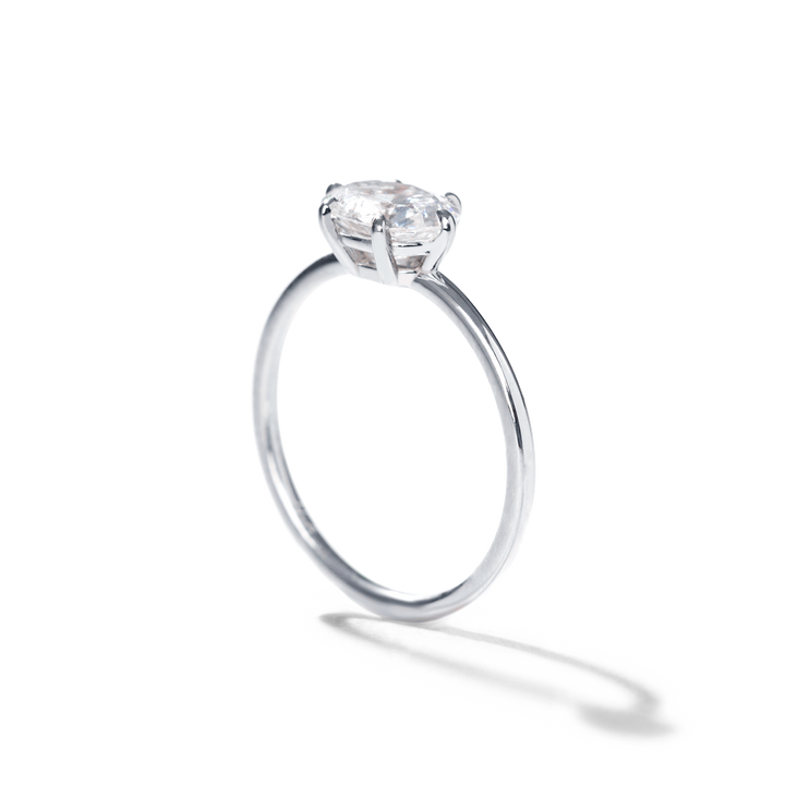 18K Gold East-West Engagement Ring 1.6mm