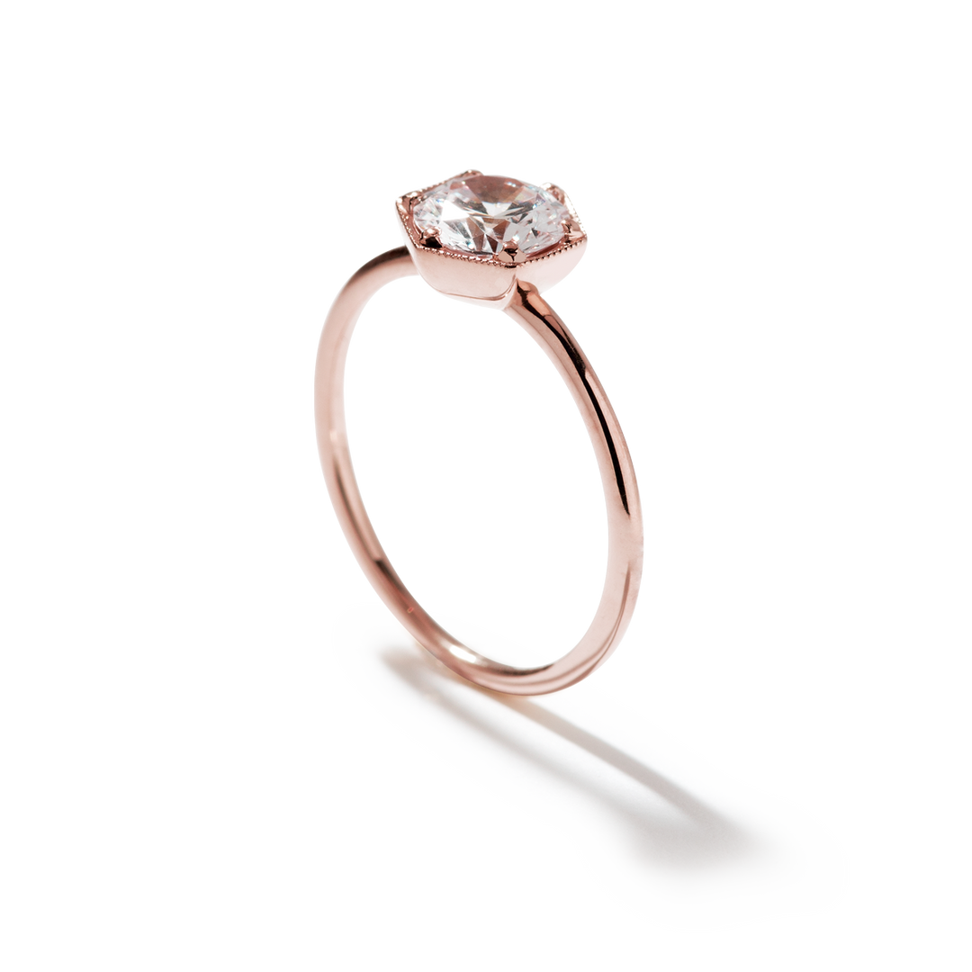 18k Gold Solitaire Engagement Ring
