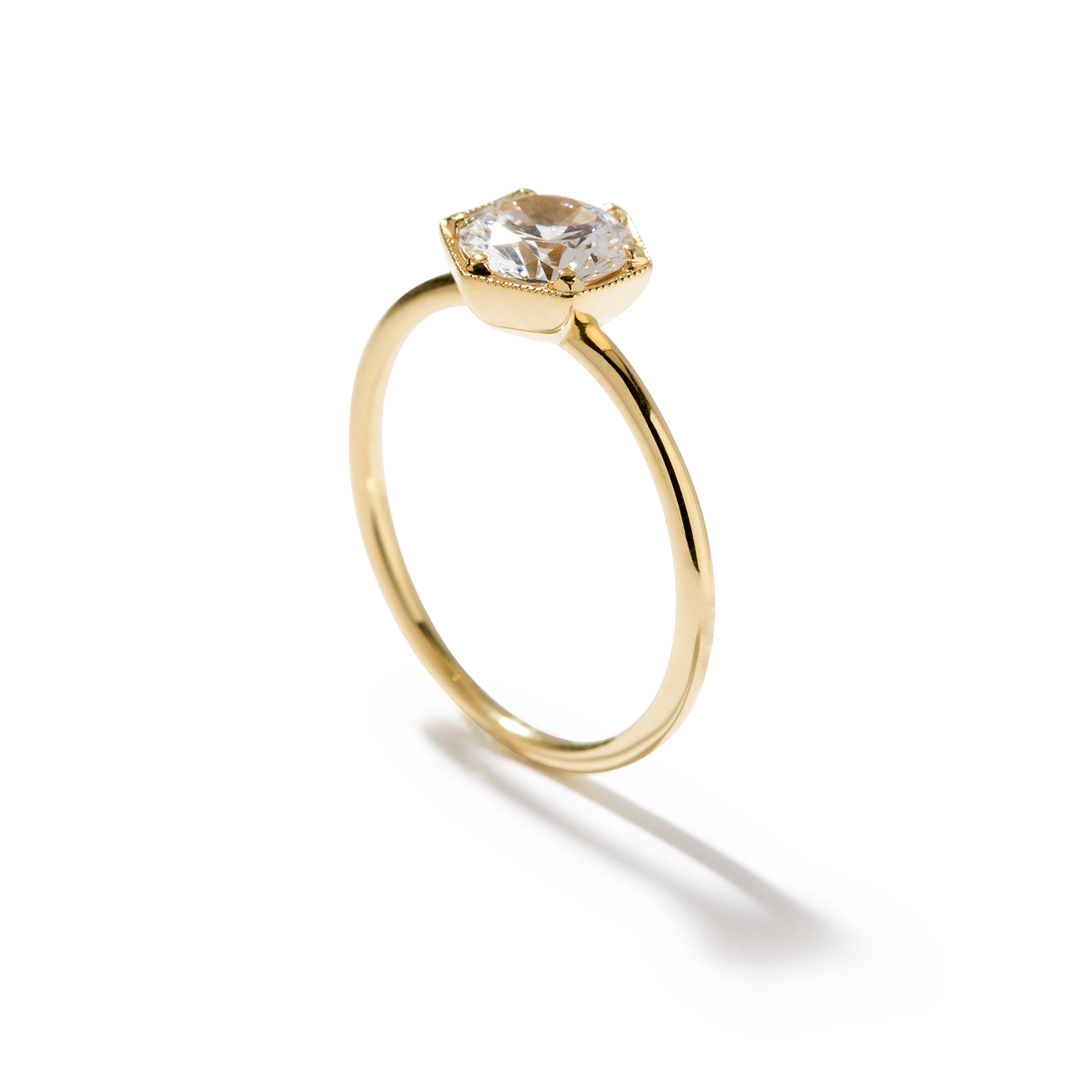18k Gold Solitaire Engagement Ring