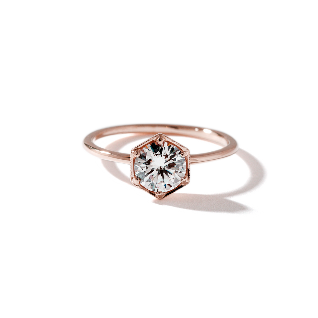 18k Gold Solitaire Engagement Ring